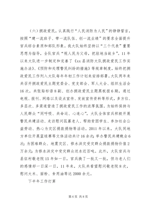 县消防大队工作情况汇报.docx