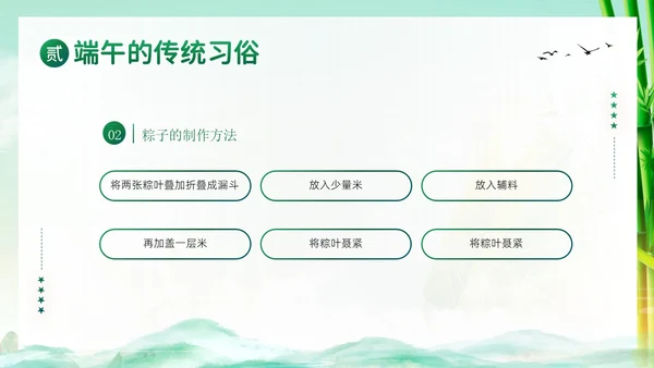 端午节纪念屈原五月初五粽子节习俗主题班会PPT课件