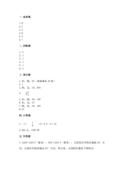 人教版六年级上册数学 期中测试卷【学生专用】.docx