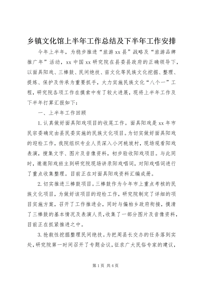 乡镇文化馆上半年工作总结及下半年工作安排.docx