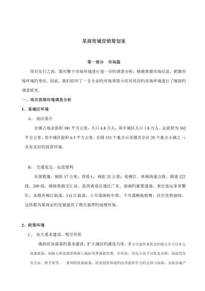 商业城管理专题策划专题方案.docx