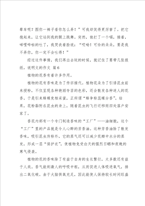 说明文的作文六篇