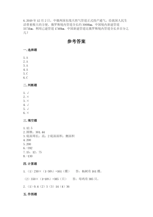 潮阳区六年级下册数学期末测试卷精品含答案.docx
