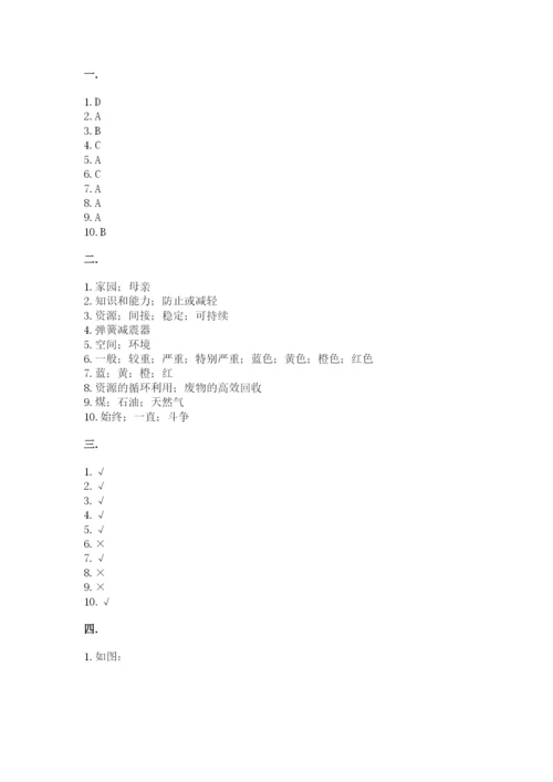 六年级下册道德与法治第二单元《爱护地球 共同责任》测试卷附精品答案.docx