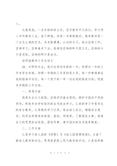 幼师园教师教学工作总结5篇.docx