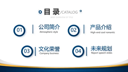 蓝色公司简介企业宣传工作总结PPT