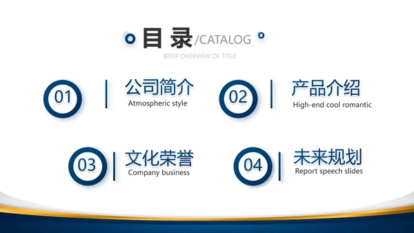 蓝色公司简介企业宣传工作总结PPT