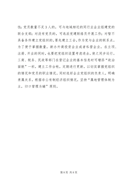某县非公党建的现状与对策.docx