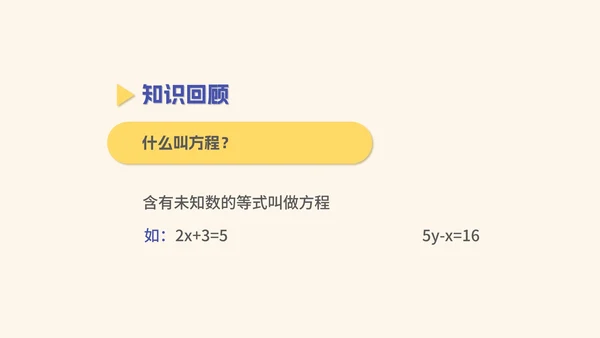 黄色几何风初一数学二元一次方程组课件PPT模板