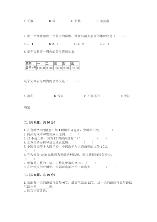 苏教版数学六年级下册试题期末模拟检测卷【网校专用】.docx