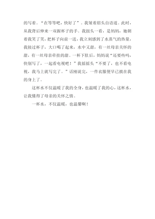 一杯水的温暖作文.docx