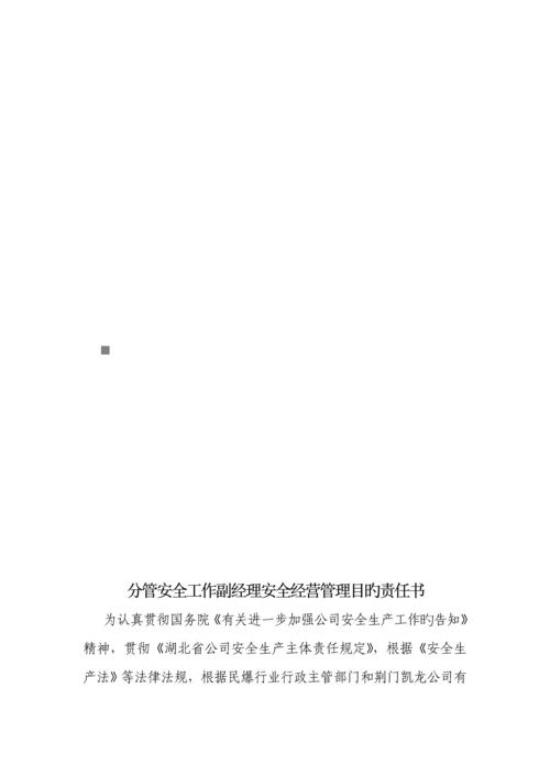 分管安全工作副经理安全经营管理目标责任分析报告书.docx
