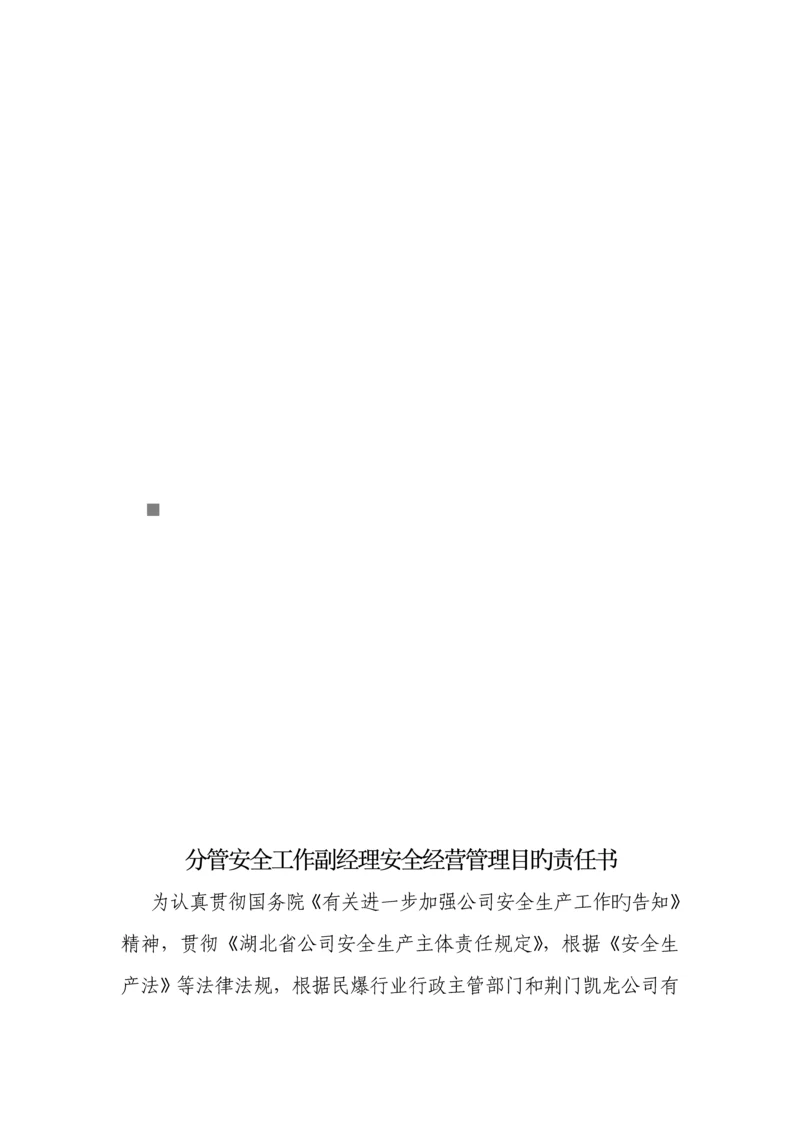 分管安全工作副经理安全经营管理目标责任分析报告书.docx