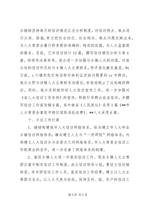 人大信访办工作总结.docx