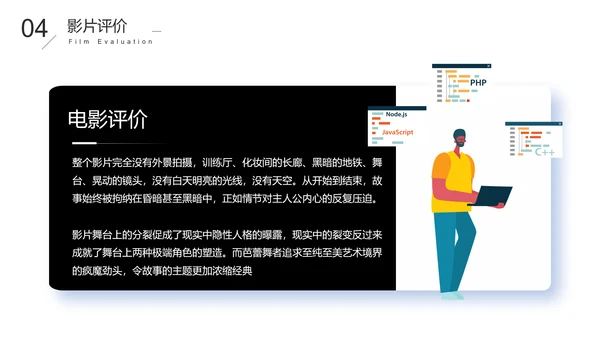 黑天鹅经典电影观后感分享PPT