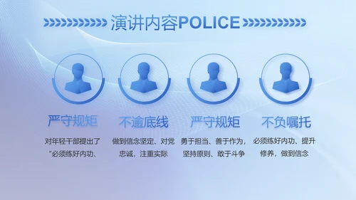 蓝色大气公安警察工作汇报动态PPT