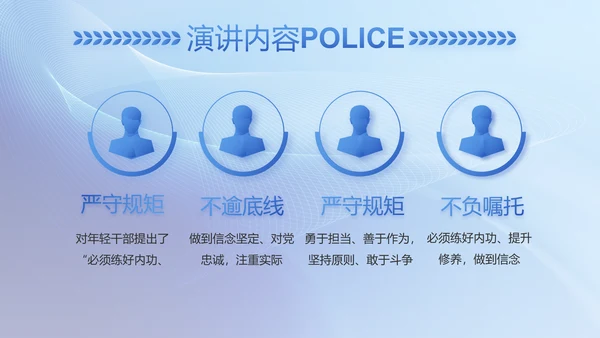 蓝色大气公安警察工作汇报动态PPT