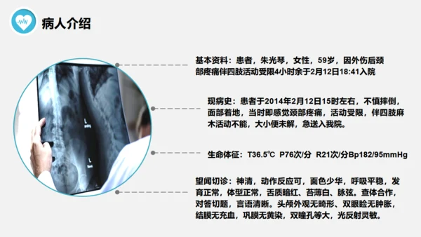 脊髓损伤术后护理查房通用PPT模板