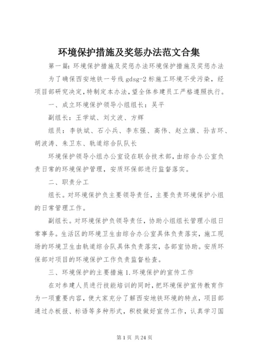 环境保护措施及奖惩办法范文合集.docx