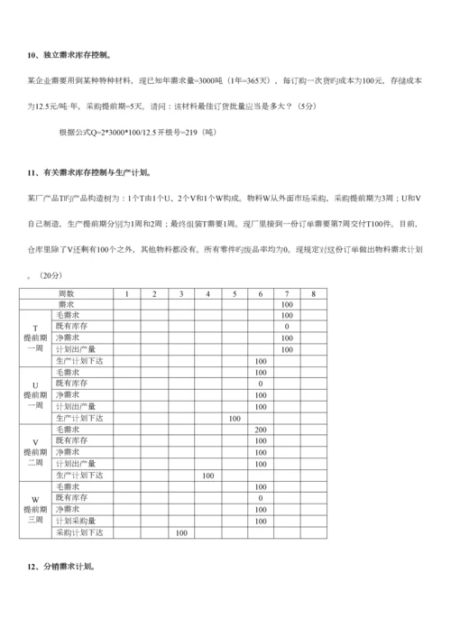 2023年营运管理南大MBA考试题库.docx