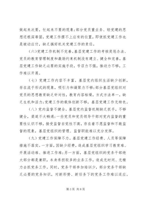 最新关于基层党建工作的调研报告材料.docx