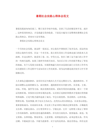 精编暑期社会实践心得体会范文3.docx