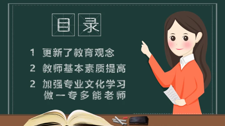 暑假教师培训心得教师公开课黑板通用PPT模板