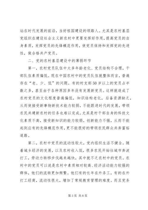 探索现代新农村党的基层组织建立.docx