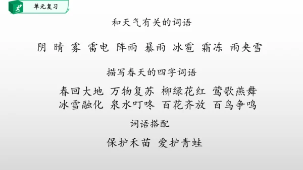 部编一年级语文下册第一单元知识清单