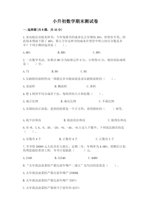 小升初数学期末测试卷（实用）.docx