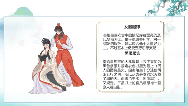 中国传统服饰历史演变过程汉服PPT模板