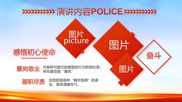 新时代辅警公安警察工作总结动态PPT