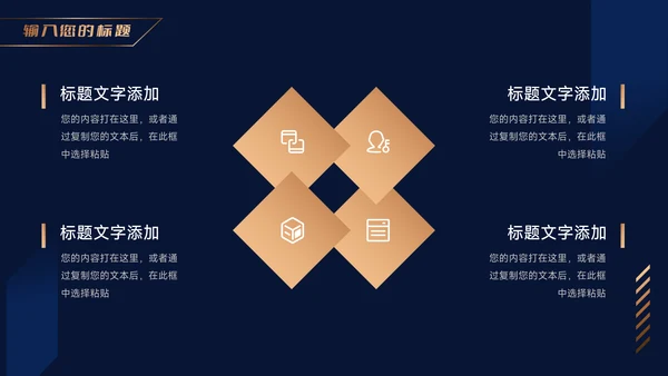 大气蓝金岗位竞选PPT模板