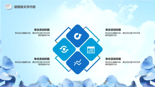 蓝色简约美容医疗整形通用PPT模板