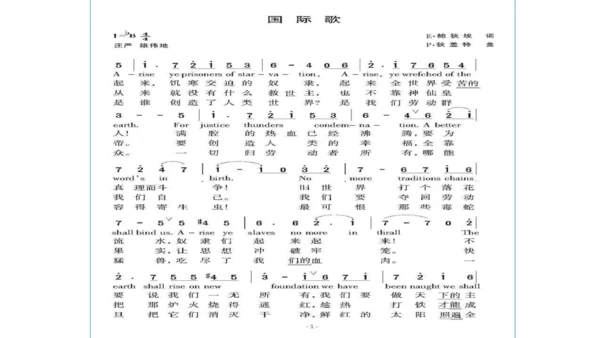 第22课 活动课：唱响《国际歌》  课件（21张PPT）