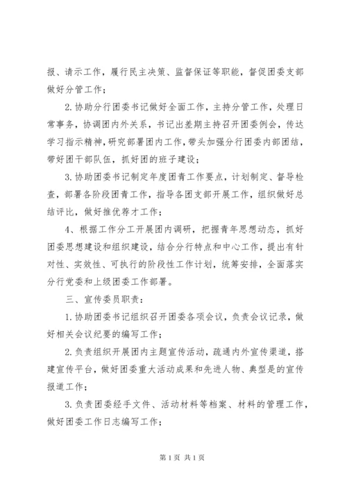 团委分工及职责.docx