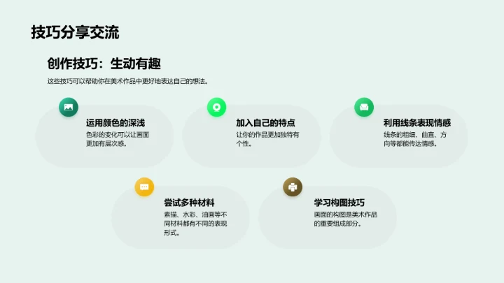 高中美术教学PPT模板