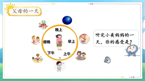 统编版四年级上册2.4《少让父母为我操心》第一课时《爸爸妈妈多辛苦》课件（共21张PPT）