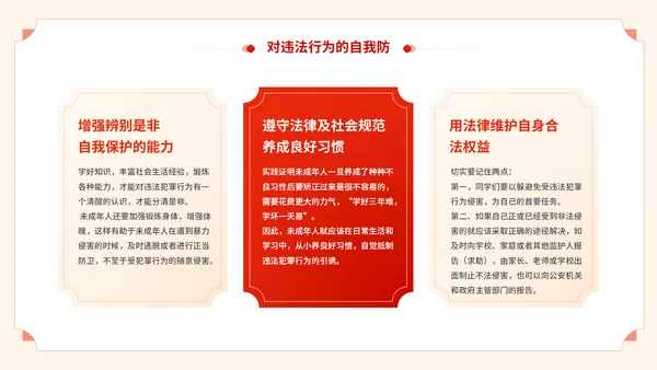 青少年普法宣传教育预防未成年人犯罪通用PPT模板