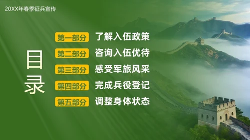 春季征兵宣传培训青春军旅梦报国正当时PPT课件