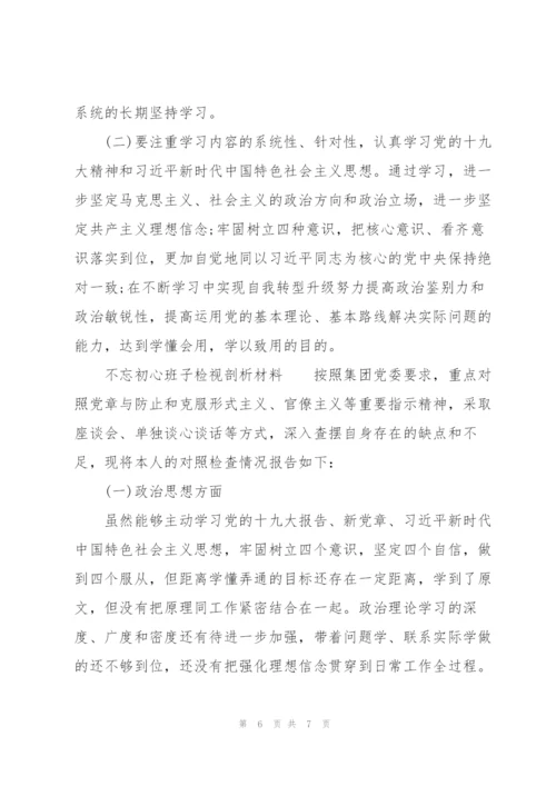 不忘初心班子检视剖析材料.docx