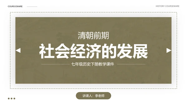 清朝前期社会经济的发展-历史课ppt课件