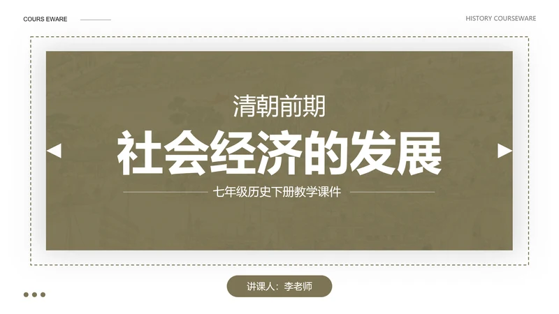 清朝前期社会经济的发展-历史课ppt课件