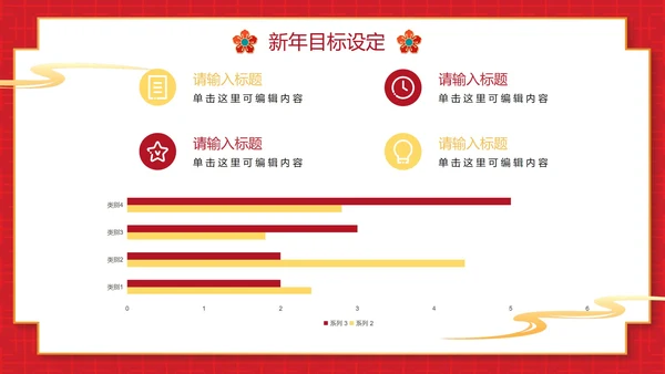 红色简约日历新年计划工作汇报PPT模板