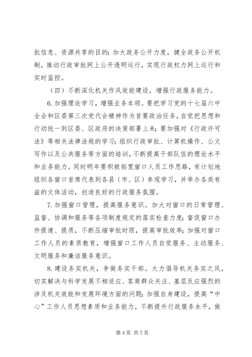 行政中心作风效能方案.docx