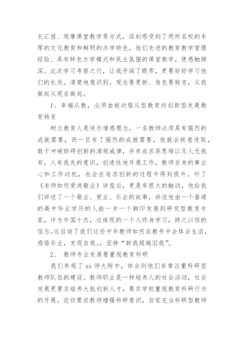 教师外出培训学习心得体会.docx