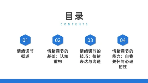 蓝色商务实拍风格调节情绪主题班会PPT课件