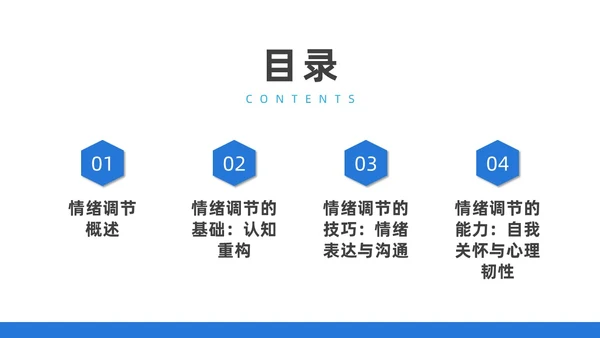 蓝色商务实拍风格调节情绪主题班会PPT课件