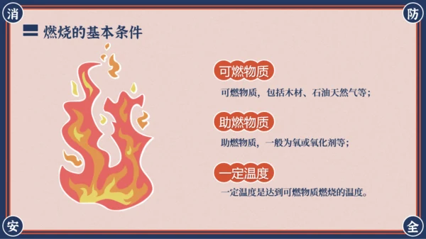 红蓝复古风消防安全主题班会PPT模板