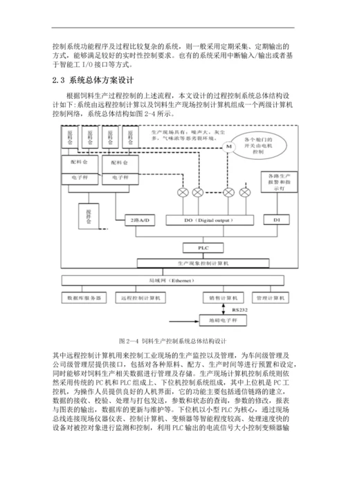 饲料生产系配料系统的工艺流程毕业论文.docx